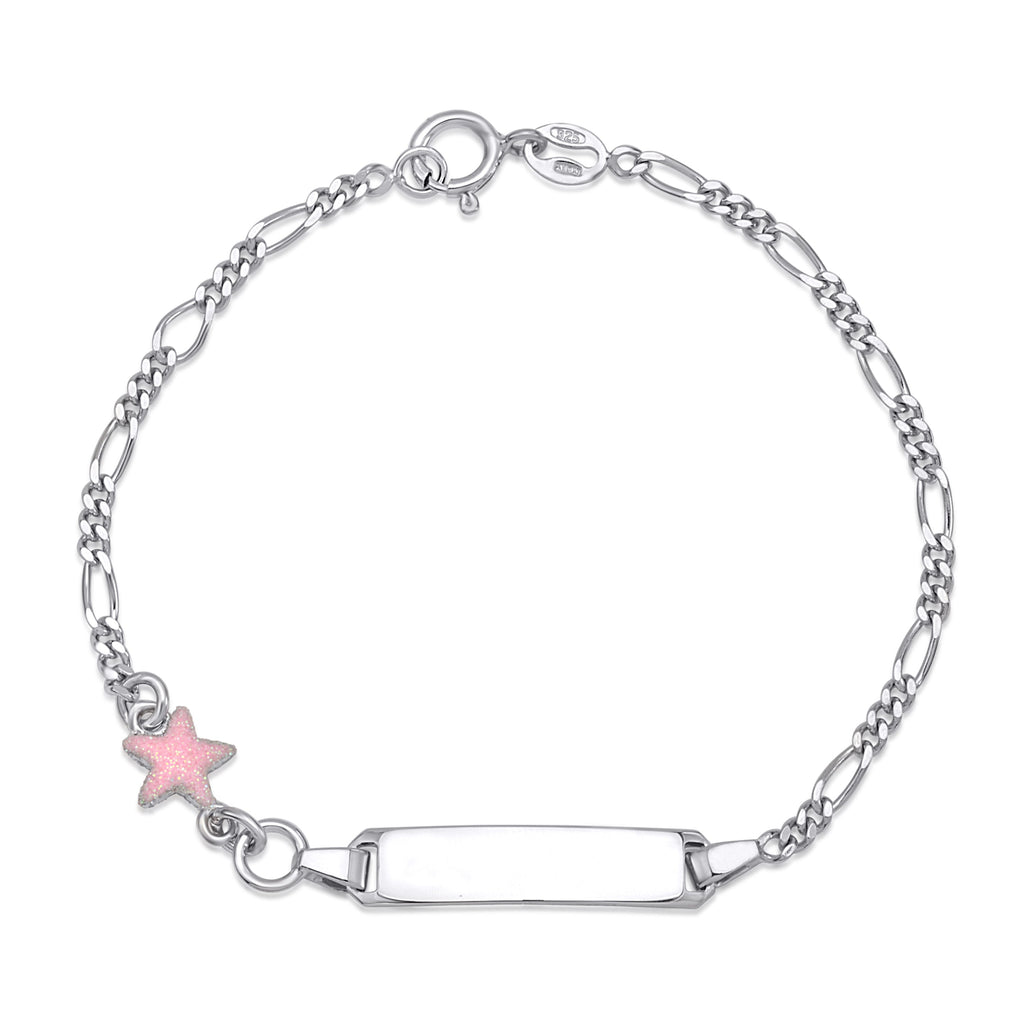 UNICORNJ Sterling Silver 925 Childrens Bracelet with Enamel Charm Italy