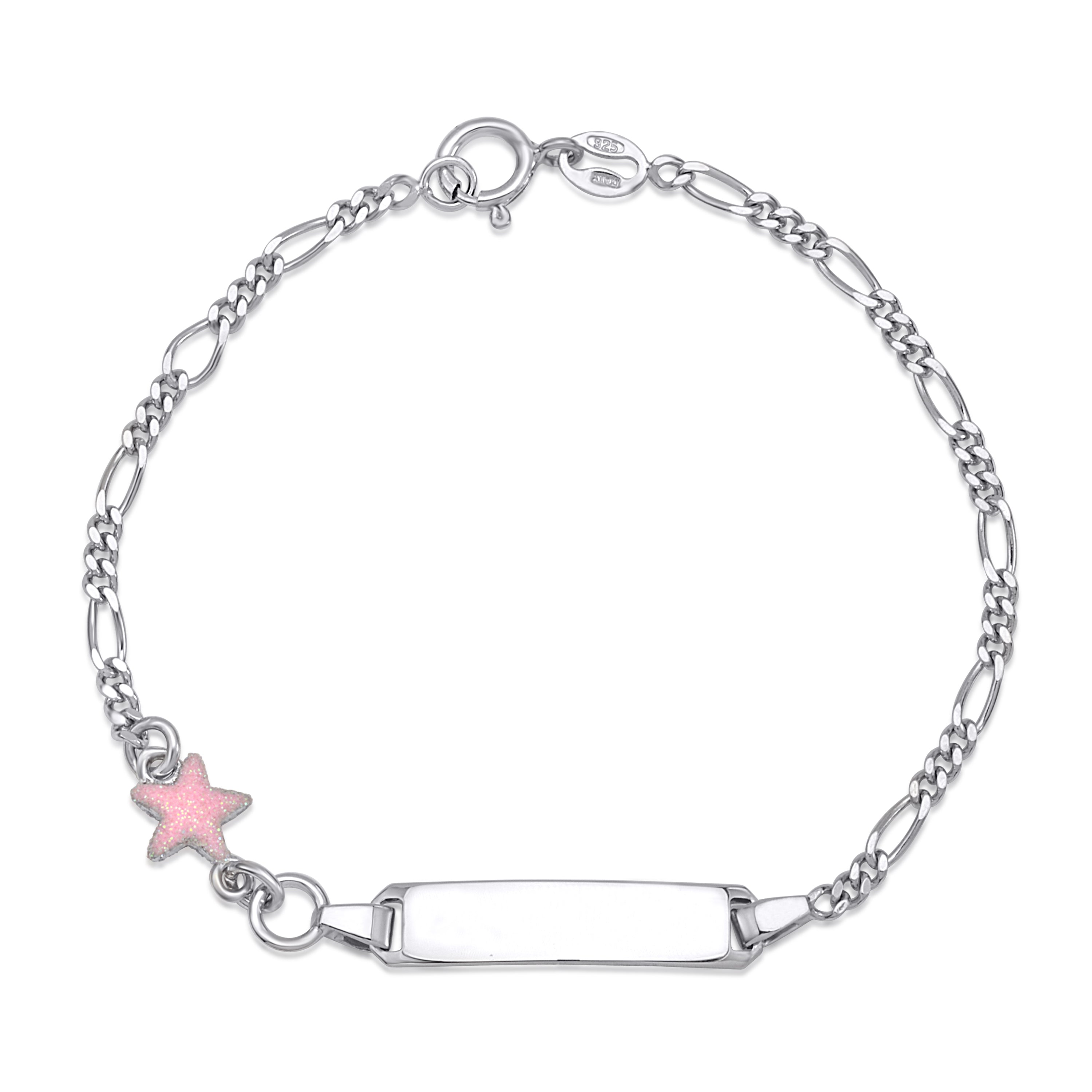 UNICORNJ Sterling Silver 925 Childrens Bracelet with Enamel Charm Italy
