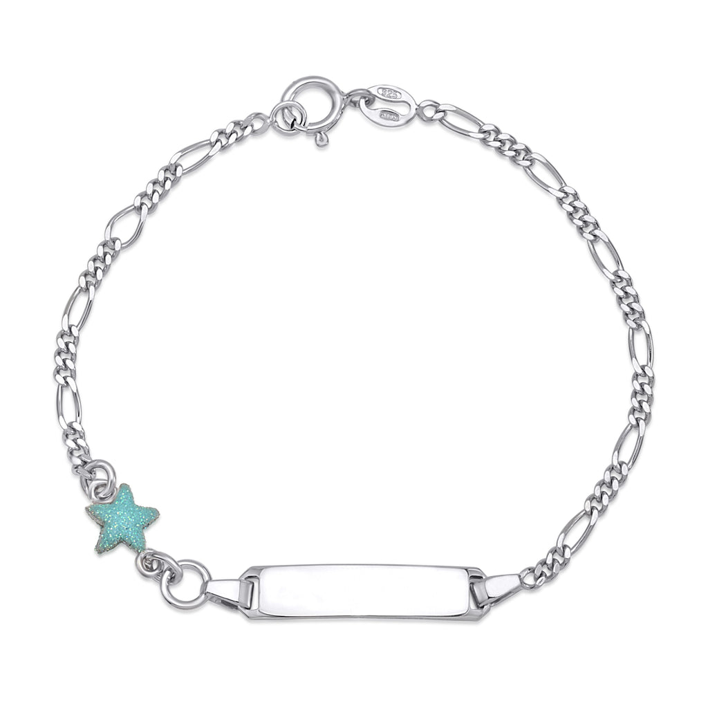 UNICORNJ Sterling Silver 925 Childrens Bracelet with Enamel Charm Italy