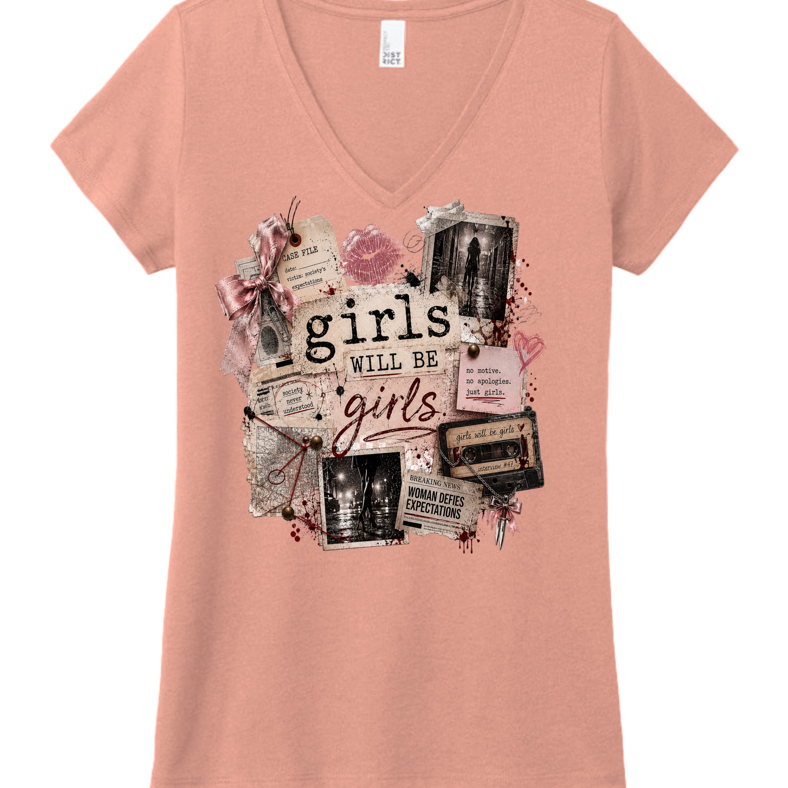 Heathered Dusty Peach - DM1350L - FRONT